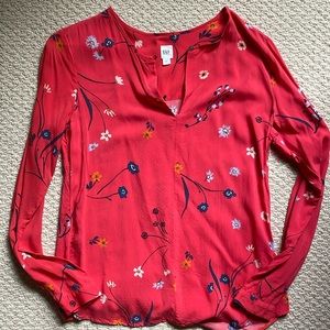EUC XS Gap lightweight l/s blouse